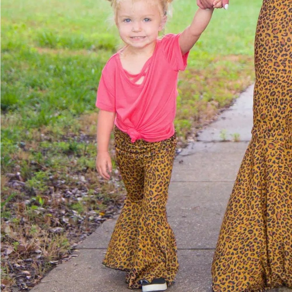 Girl's Wild Ones Leopard Flare Pants